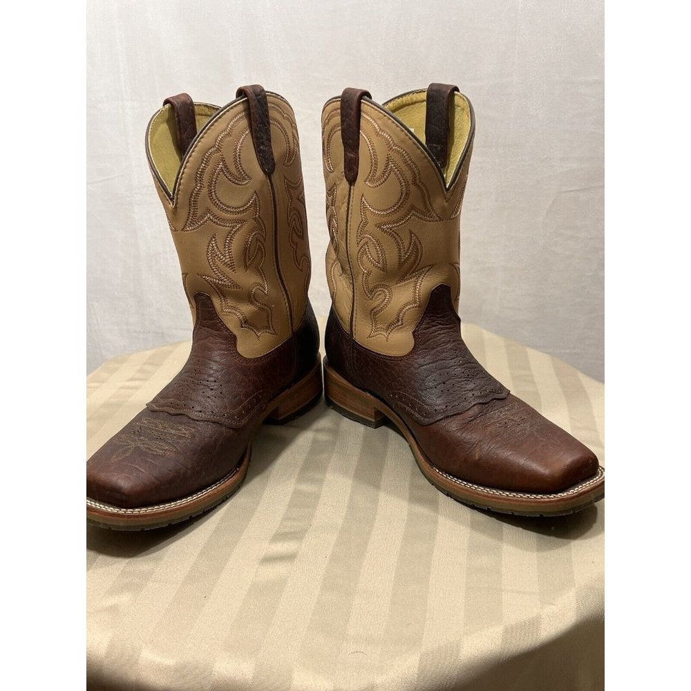 USA MADE DH4305 DOUBLE H ICE BRIAR BISON SQUARE TOE COWBOY BOOTS SZ 12 2E MENS - Picture 9 of 11